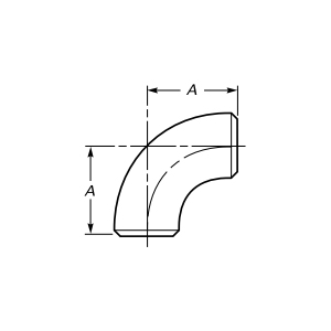 Stussveis 90 grader albue